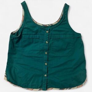 Burton Teal Button-Up Tank Top